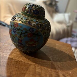 Vintage Floral Cloisonné